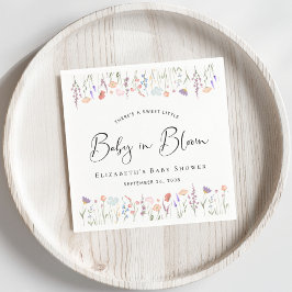 Wildblomma Baby i Bloom Baby Shower Pappersservett