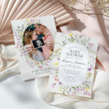 Wildblomma Baby i Bloom Blommigt Baby Shower