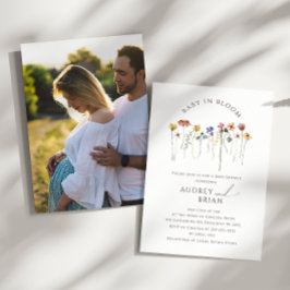 Wildblomma Baby i Bloom Couples foto Inbjudningar