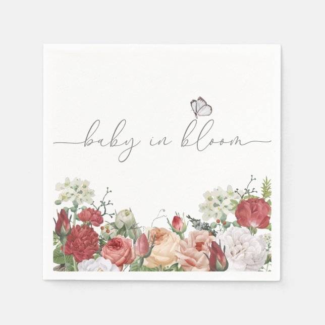 Wildblomma Baby i Bloom Girl Pappersservett (Framsidan)