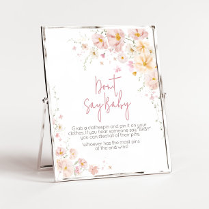 Wildblomma Baby i Bloom Säg inte Baby Poster