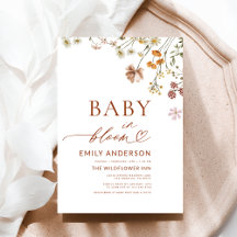 Wildblomma Baby i Bloom Terracotta Baby Shower