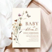 Wildblomma Baby i Bloom Terracotta Baby Shower