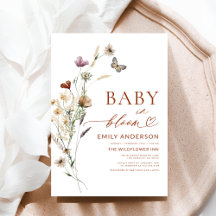 Wildblomma Baby i Bloom Terracotta Baby Shower