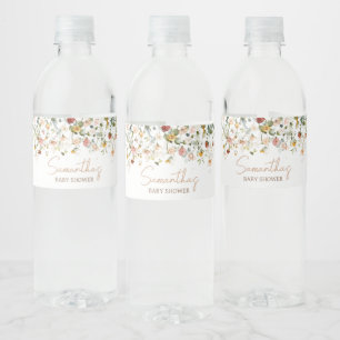 Wildblomma Baby i Bloom Vattenflaskor Etikett