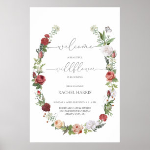 Wildblomma Baby i blooms välkomsttecken Poster