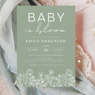 Wildblomma Baby i Grönten för babybabyskor i bloom