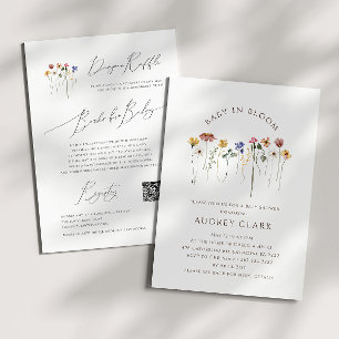 Wildblomma Baby in Bloom   Allt i en babyskal Inbjudningar