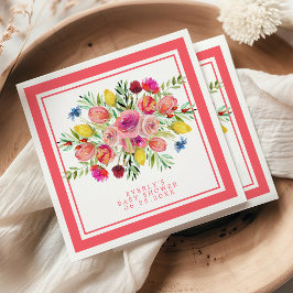 Wildblomma Baby in Bloom Blommigt Baby Shower Pappersservett