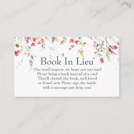 Wildblomma Baby Shower Bok i lieu Infoga Tilläggskort