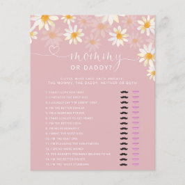 Wildblomma Baby Shower Mamma eller pappa Game