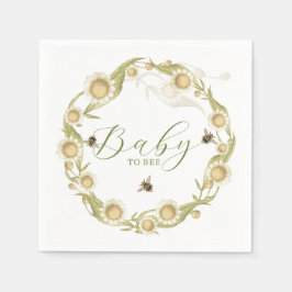 Wildblomma Baby till Bee Baby Shower Pappersservett