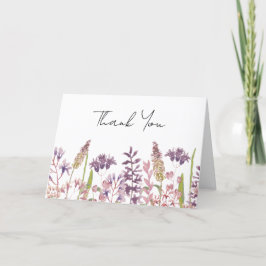 Wildblomma Blank Inside Tack Kort