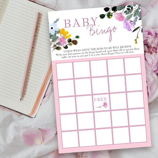 Wildblomma Blommigt Baby Shower Bingo Game (Bingo Game card from my Wildflower Lawn Collection.
)