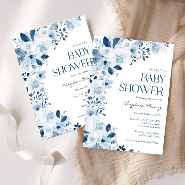 Wildblomma Blommigt Baby Shower Inbjudningar (Skapare uppladdad)