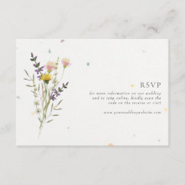 Wildblomma Blommigt Garden QR Code Bröllop OSA Tilläggskort