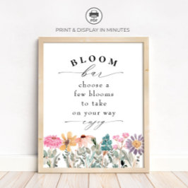 Wildblomma Bloom eller Flower Pub Poster