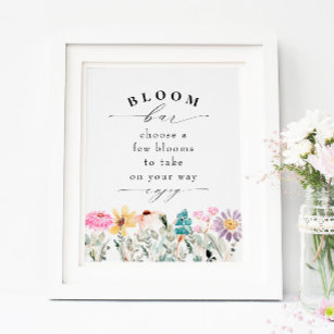 Wildblomma Bloom eller Flower Pub Poster