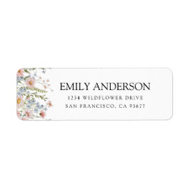 Wildblomma Boho in Bloom Garden Returadress Lab Etikett