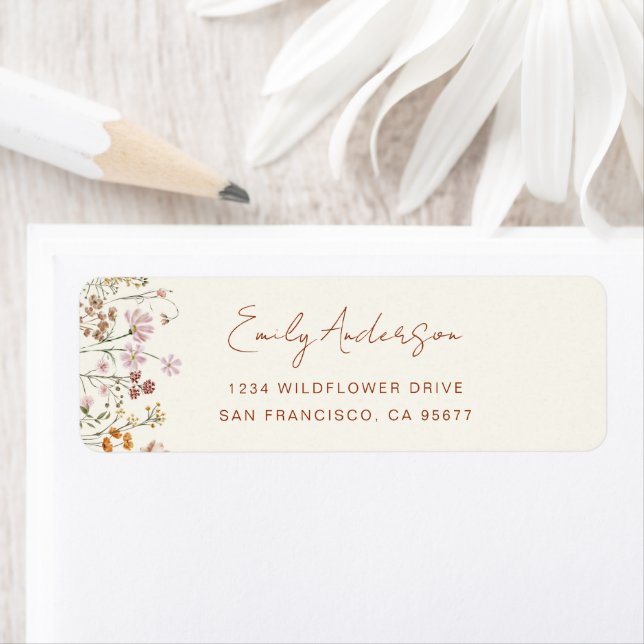 Wildblomma Boho in Bloom Garden Returadress Returadress Etikett (Insitu)