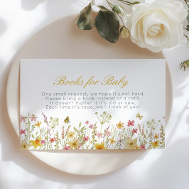 Wildblomma Bok för baby biljett Gult Blommigt Tilläggskort