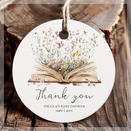 Wildblomma | Bok Theme Baby Shower Gåvor Etiketter