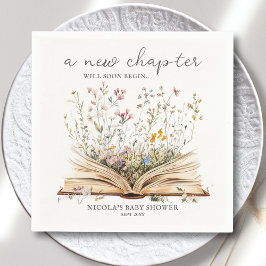 Wildblomma | Bok Theme Baby Shower Pappersservett