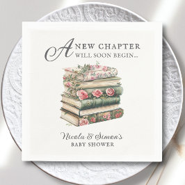 Wildblomma | Bok Theme Baby Shower Pappersservett