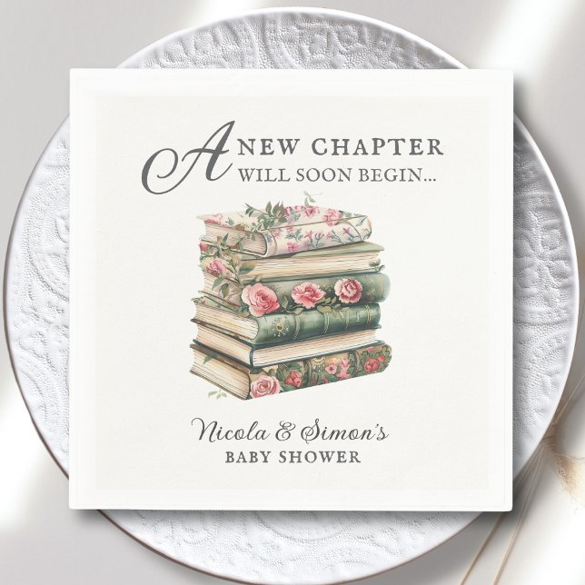 Wildblomma | Bok Theme Baby Shower Pappersservett (Skapare uppladdad)