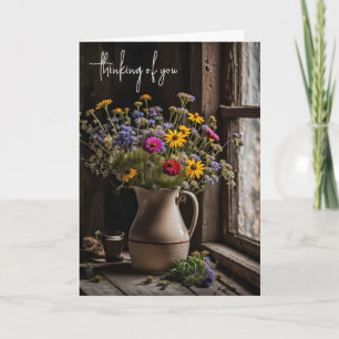 Wildblomma Bouquet för att du funderade på det Kort