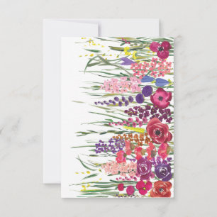 Wildblomma Bright Funeral Tack, Sympathy Anteckningskort