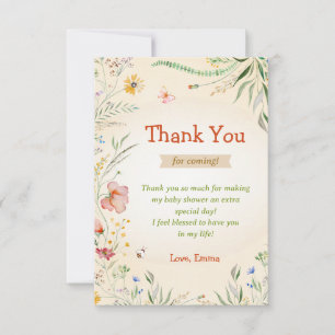 Wildblomma Bright Lycklig Baby Shower Sprinkle Gue Tack Kort