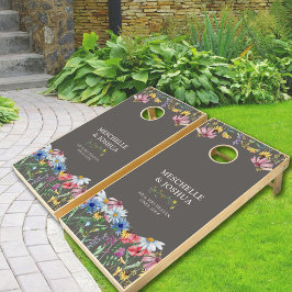 Wildblomma Bröllop-årsdagen Brown Rustic Blommigt