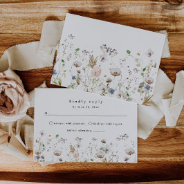 Wildblomma Bröllop Boho Blommigt Bröllop OSA Card