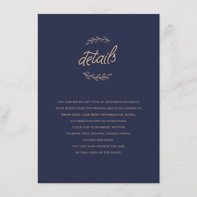 Wildblomma Bröllop Infoga Tilläggskort (Framsida)