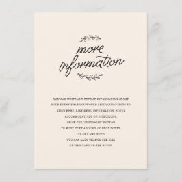 Wildblomma Bröllop Infoga Tilläggskort