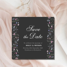 Wildblomma Bröllop spara datum WF1