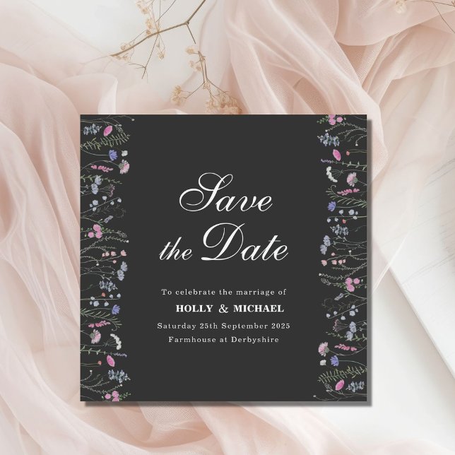 Wildblomma Bröllop spara datum WF1 (Skapare uppladdad)