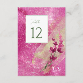 Wildblomma Bröllop Struktur Bord nr Fsia ID95 Inbjudningar