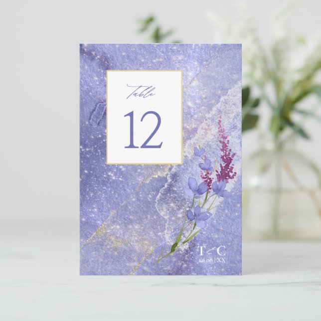 Wildblomma Bröllop Struktur Bord nr Peri ID95 Inbjudningar (Stående Fram)