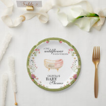 Wildblomma Chic Boho Blommigt Baby Crib Shower
