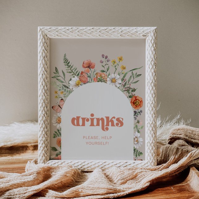 Wildblomma Drinks-tecken Poster (Skapare uppladdad)