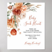 Wildblomma Fall i Kärlek Baby Shower Baby Sock Hun