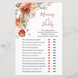 Wildblomma Fall i Kärlek Baby Shower Mamma eller p