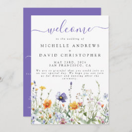 Wildblomma Fält Bröllop Program