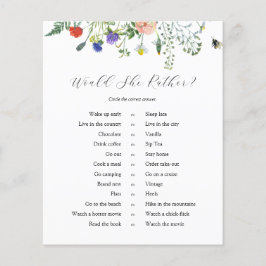 Wildblomma Fält och bin skulle hon hellre leka