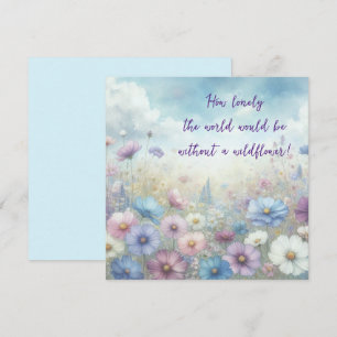 Wildblomma Fält & Quote Kort