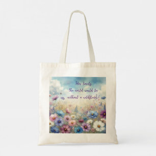 Wildblomma Fält & Quote Tygkasse