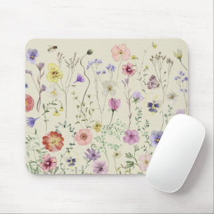 Wildblomma Feminine Watercolor Blommigt Summer Musmatta