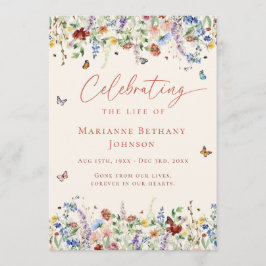 Wildblomma Firande i livets serviceorder Program